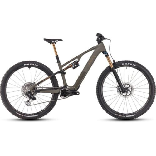 CUBE AMS HYBRID ONE44 C:68X SUPER TM 400X 29″ Carbon E-Mountainbike 2025 dustyolive / gold