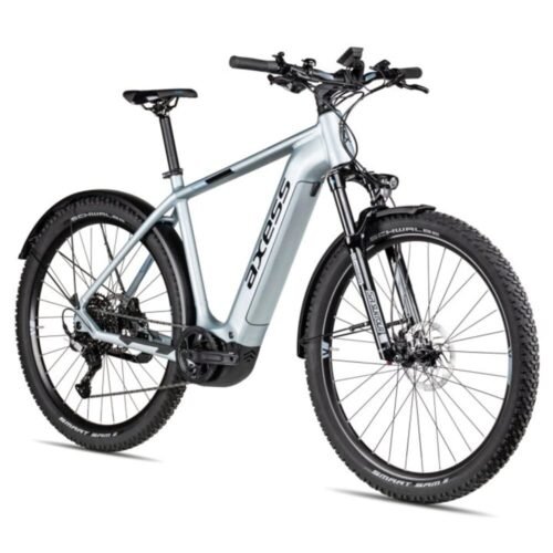 Axess Force Pro Allroad 29″ E-Mountainbike 2025 misty silver matt/black/sky