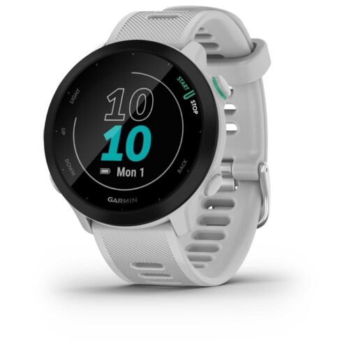 Garmin Forerunner 55 GPS Laufuhr – steinweiß