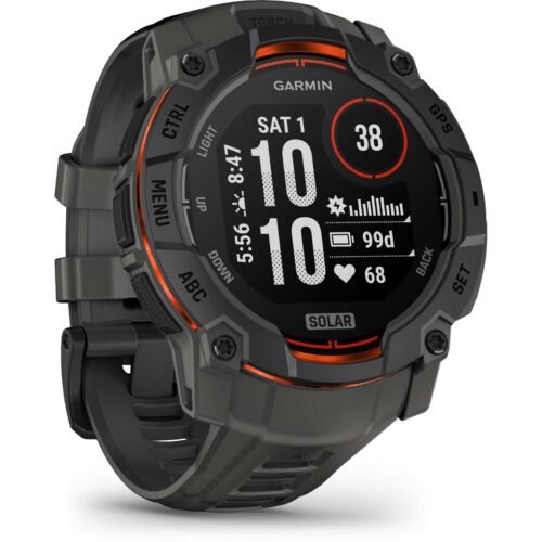 Garmin Instinct 3 Solar GPS Smartwatch 50mm – Kohle/Schwarz