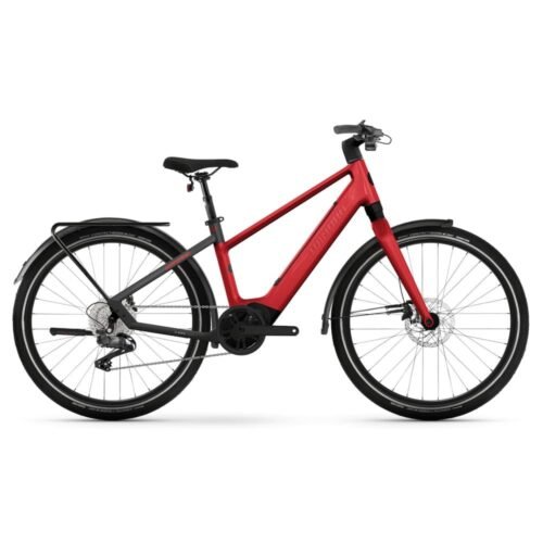 Winora iRide Pure X10 HIGH i400Wh 27.5″ City E-Bike – 2024 – High crystal red / black gloss