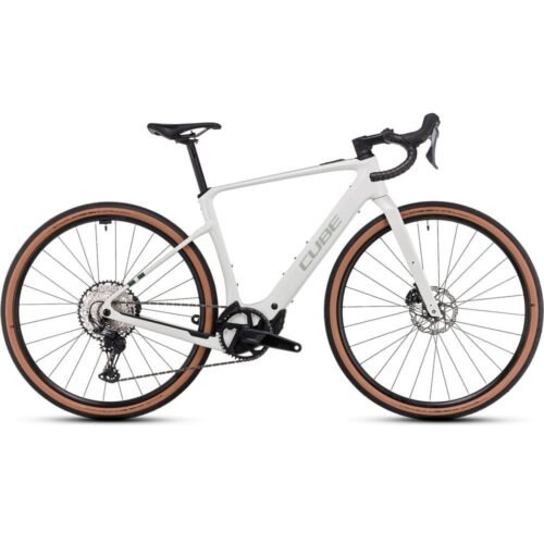 CUBE NUROAD HYBRID C:62 Race 400X Gravel E-Bike 2025 desertstone / green