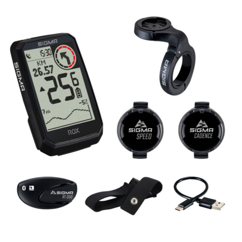 SIGMA ROX 4.0 Endurance GPS Fahrradcomputer – Sensor Set – schwarz