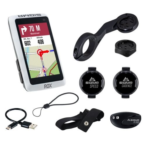SIGMA ROX 12.1 EVO – GPS Fahrradcomputer – Sensor Set – weiß