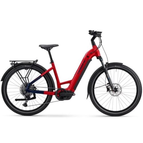 Haibike TREKKING 7 LOW i800Wh 27.5“ E-Bike Trekking 2025 Easy Entry fruity red/blue glossy